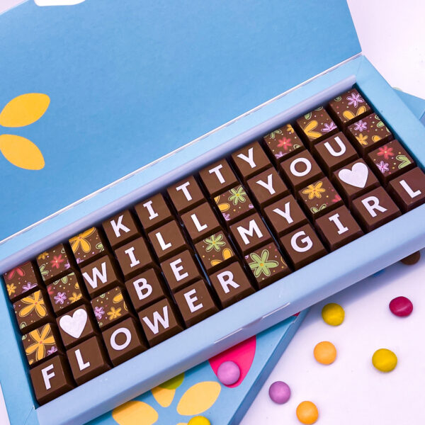 Personalised Be My Flower Girl Chocolate Gift - Image 2