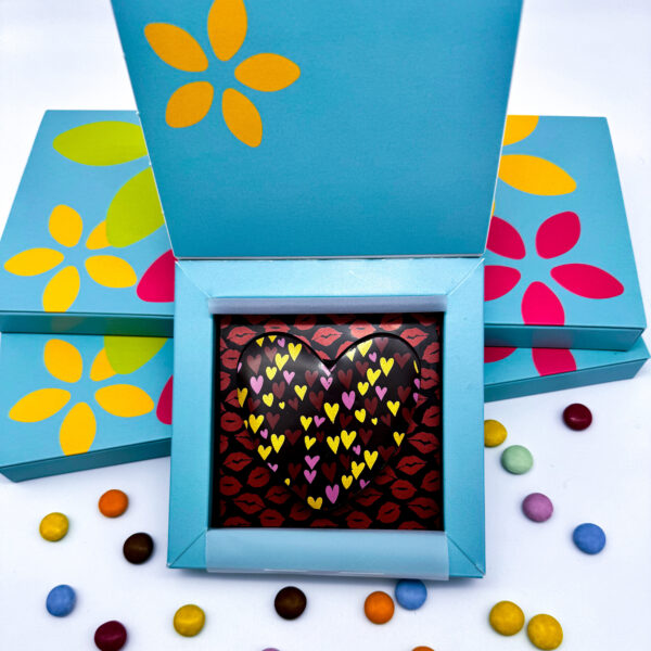Personalised Message Milk Chocolate Kiss Heart Box