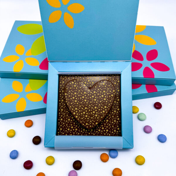 Milk Chocolate Heart With Stars in gift box
