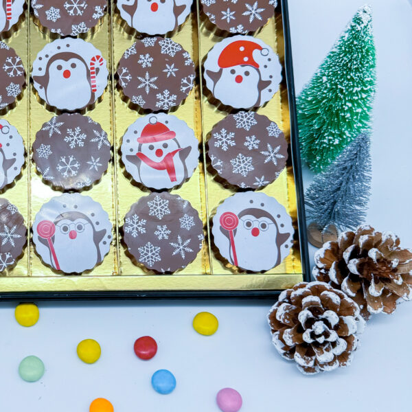 Penguin and Snowflake Christmas Chocolate Gift Box