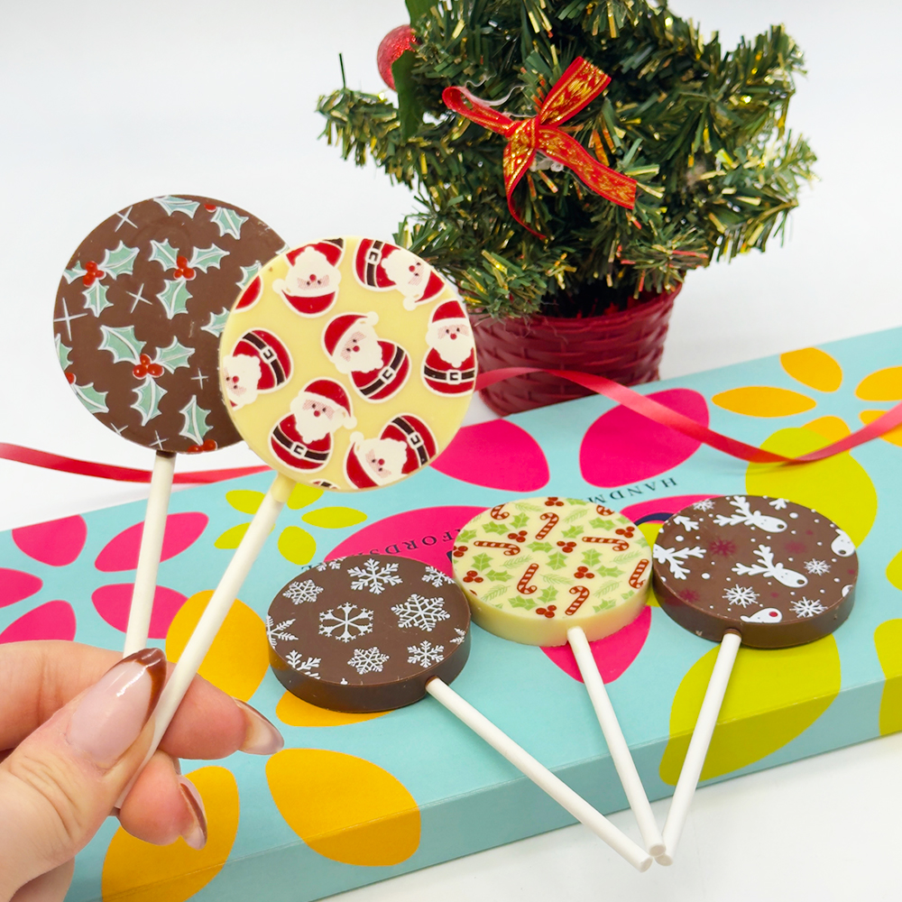 10 Christmas Chocolate Lollies - Image 2