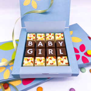 chocolate box for baby girl birth
