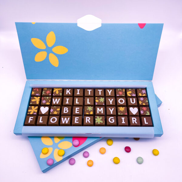 Personalised Be My Flower Girl Chocolate Gift