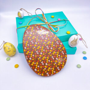 Milk Chocolate Egg with Hearts decoration