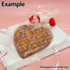 Solid White Chocolate Floral Heart - Image 3