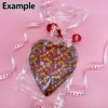 Solid White Chocolate Floral Heart - Image 2