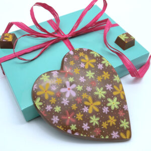 Large Milk Chocolate Floral Heart Gift