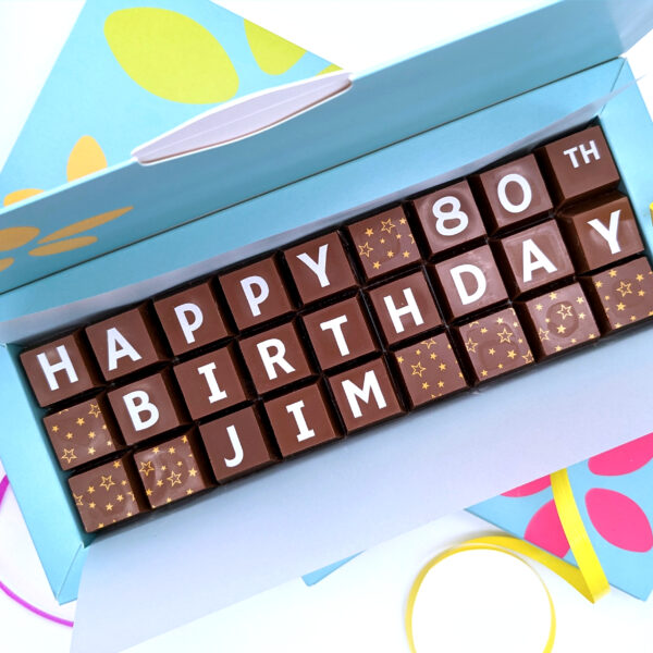 Happy 80th Birthday Chocolate Gift