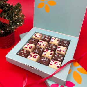 Christmas Mosaic Message Milk And White Chocolates