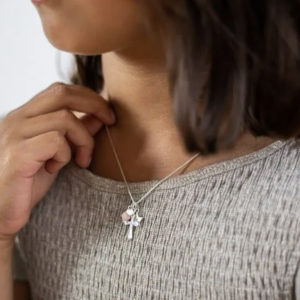 birthstone cross necklace 