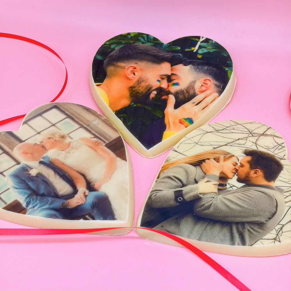 Large White Chocolate Personalised Heart