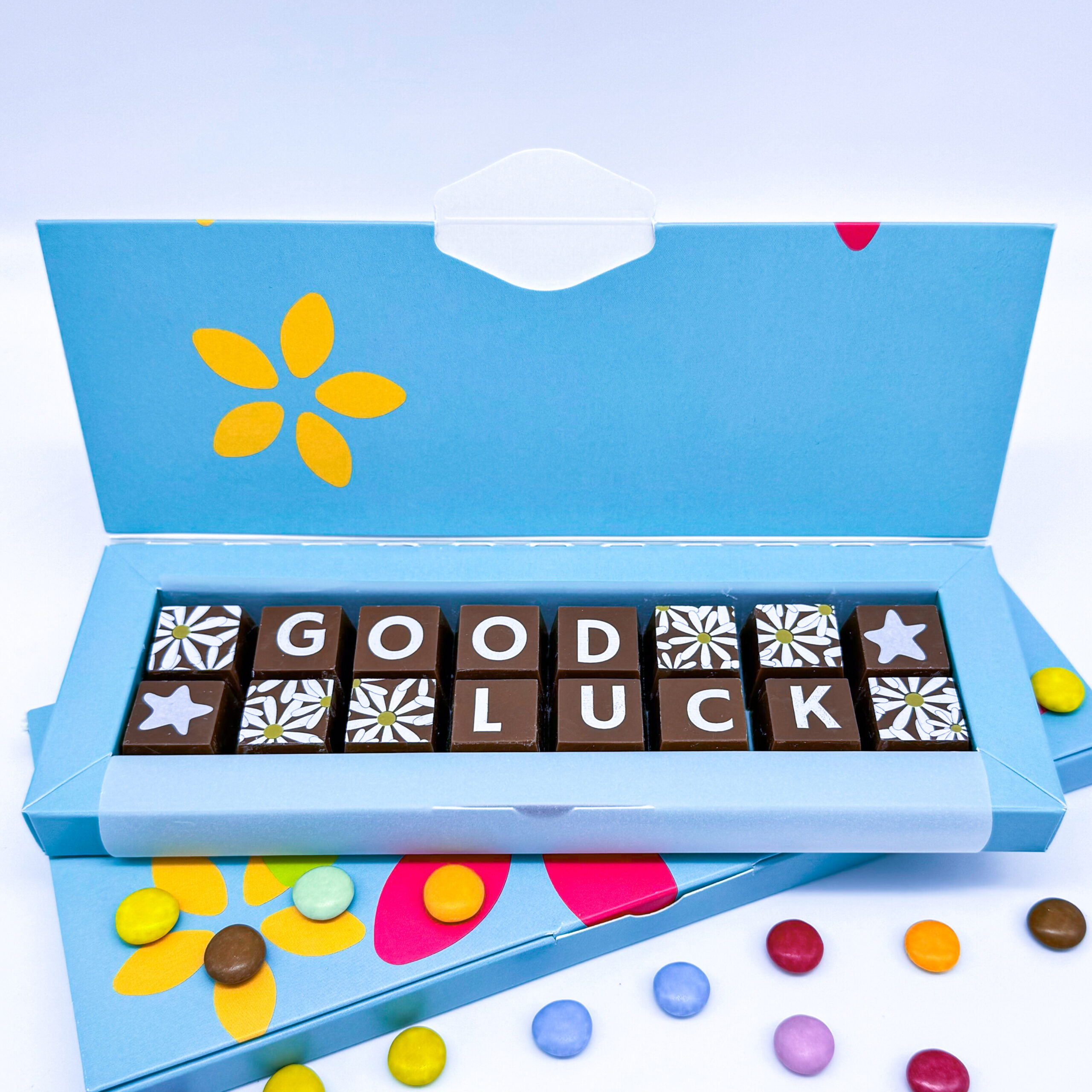 Personalised Message Good Luck Chocolates 