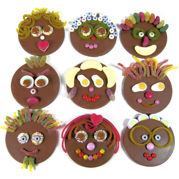 Chocolate funny face examples